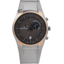 Skagen Swiss Gmt Stainless Steel Mesh Mens Watch 853Xlsrm