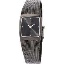 Skagen Women's Classic 380XSMMM1 Grey Titanium Plated Stainless-Steel Quartz Watch with Grey Dial