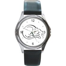 Sleeping Curled Up Cat Feline Art Unisex New Wrist Watch