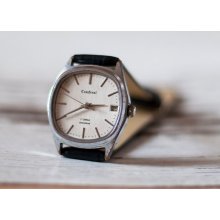 Soviet watch Rare Russian watch Men watch Mechanical watch -silver clock face watch- men's wrist USSR Vintage 