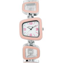 Stainless Steel Quartz Women's Wrist Watch Bracelet (Pink) - Pink - Stainless Steel