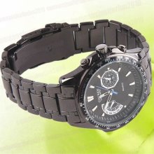 Stainless Steel Wristband Quartz Men/male Wrist Watch Tachymeter Style M648