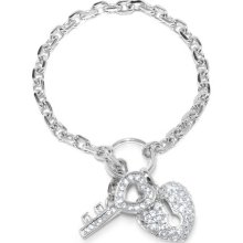 Sterling Silver Bali Style Toggle Heart Bracelet