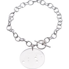 Sterling Silver Leo Zodiac Constellation Toggle Bracelet