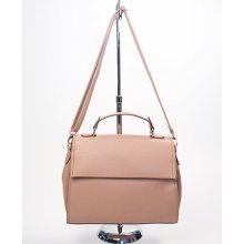 Street Level Matilda Satchel In Sand, Onyx And Dusty Rose