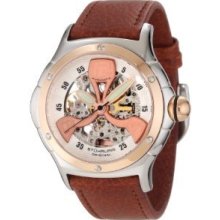 Stuhrling Men's 4at.332534 Champion Alpine Automatic Skeleton Rose Tone Watch