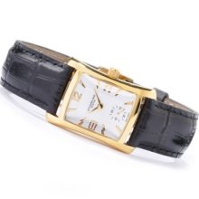 Stuhrling Original Women's Gatsby Swiss Quartz Leather Strap Watch GOLDTONE