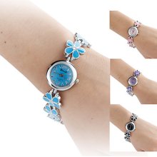 Style Women's Flower Alloy Analog Quartz Bracelet Watch (Assorted Colors)