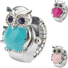 Style Women's Owl-Shaped Alloy Analog Quartz Ring Watch (Assorted Colors)