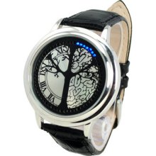 Stylish Blue Light Digital Touch Screen Led Wrist Watch With Black Pu Band