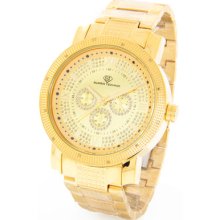 Super Techno Watch Aqua Techno Genuine Diamonds Mens King Master Gold Joe Rodeo