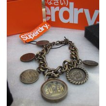 Superdry Ladies Vintage Bracelet Watch. Rrp Â£95 Very Nice. Bronze Or Silver