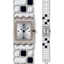 Swatch Blue Quadrilita Ladies Watch Subm118g