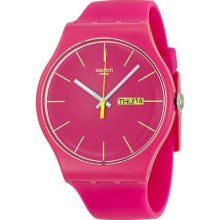 Swatch Rubine Rebel Pink Silicone Unisex Watch Suor704