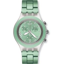 Swatch SVCK4056AG Green Dial Plastic Case Chronograph Men's Watch