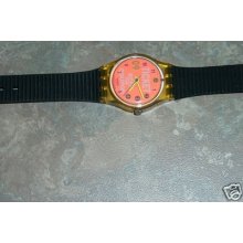 Swatch Watch Coupon Retro Lady's In Box