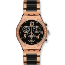 Swatch Watch, Unisex Swiss Chronograph Dreamnight Rose Rose Gold Pvd S