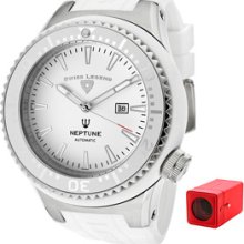 Swiss Legend Neptune 11818a-02-wht-w Gents Rrp Â£660 Date Watch