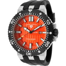 Swiss Legend Watch 10126-06-bb Men's Challenger Orange Dial Black Ip Ss Bezel