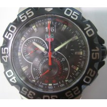 Tag Heuer Swiss Men's Wath Chrono Quartz Ip Rou Black Stainless S Original