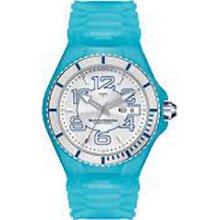 Technomarine Unisex Watch 108010 With Silver Dial And Turquoise Gel Rubber Strap