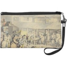 The Arrival of the Stage Coach at the Sun Inn, Bod Wristlet Clutch