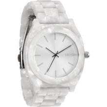 The Time Teller Acetate Watch for All - One Size - White Granite