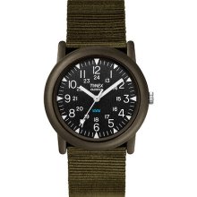 Timex Men's T41711 Expedition Camper Black/green Fabric Strap Watch