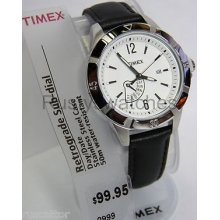 Timex Stainless Steel Classics Retrograde Sub-dial Watch T2n510 Tag$99.95