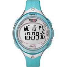 Timex Women's Ironman T5K602 Blue Resin Quartz Watch with Digital Dial