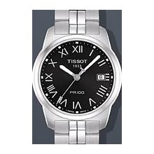 Tissot PR100 Steel Roman 38mm Watch - Black Dial, Stainless Steel Bracelet T0494101105301 Sale Authentic