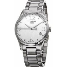 Tissot Stylis-T Date Bracelet Silver Dial Men's Watch #T028.410.11.037.00