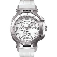 Tissot T-Race White Rubber Chronograph Ladies Watch T0482171701700