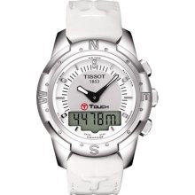 Tissot T-touch Ii Multi-function Silver Dial Titanium Ladies Watch