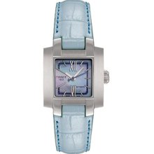 Tissot T-trend Txl/txs Automatic Blue Leather Ladies Watch T60123983 Msrp $550