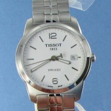 Tissot T0494101101700 Pr100 White Dial Stainless Mens Quartz Watch $295