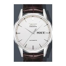 Tissot Visodate Day Date Automatic 40mm Watch - Silver Dial, Brown Leather Strap T0194301603101 Sale Authentic