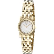 Tissot Women's T-Classic Ballade III Gold Tone Ion Plated Stainle ...