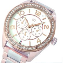 Tommy Hilfiger Multi Function Lady 2 Tone Rose Gold Steel Stones 1781266