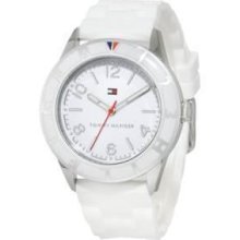 Tommy Hilfiger Women White Silicon Strap White Dial Watch 1781184