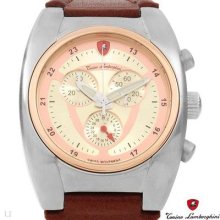 Tonino Lamborghini En038l.506 Swiss Movement Leather Men's Chronograph Watch