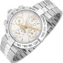 Torrini Designer Men's Watches, Dualchron - Dual Time Automatic White Chronograph Watch