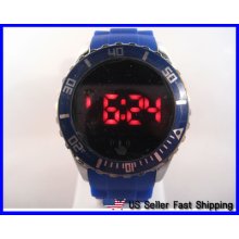 Touch Screen Geneva Led Digital Rubber Band Fashion Watch Us Seller