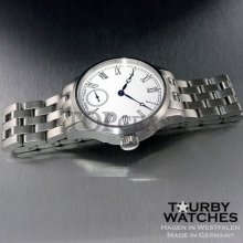 Tourby Marine 42mm Roman Silver Swan Neck BR