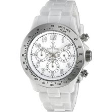 Toy Watch Flash Chronograph White Plasteramic Unisex Watch Tb04