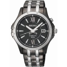 Two Tone Stainless Steel Kinetic Black Dial Date Display