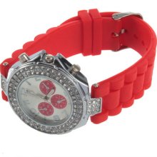 Ultra-soft Silicone Women Unisex Jelly Wrist Watch Versicolor Stainless Steel