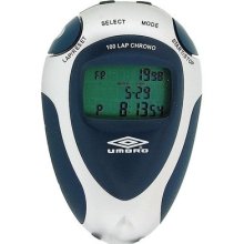 Umbro Silver & Navy Blue Unisex Professional Stopwatch With 38 Inch Cord U124