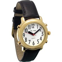 Unisex Leather Band Talking Watch