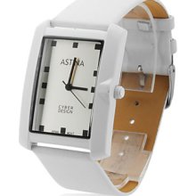 Unisex PU Analog Quartz Wrist Watch gz1037 (White)